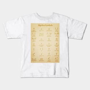 Algebra Symbols Kids T-Shirt